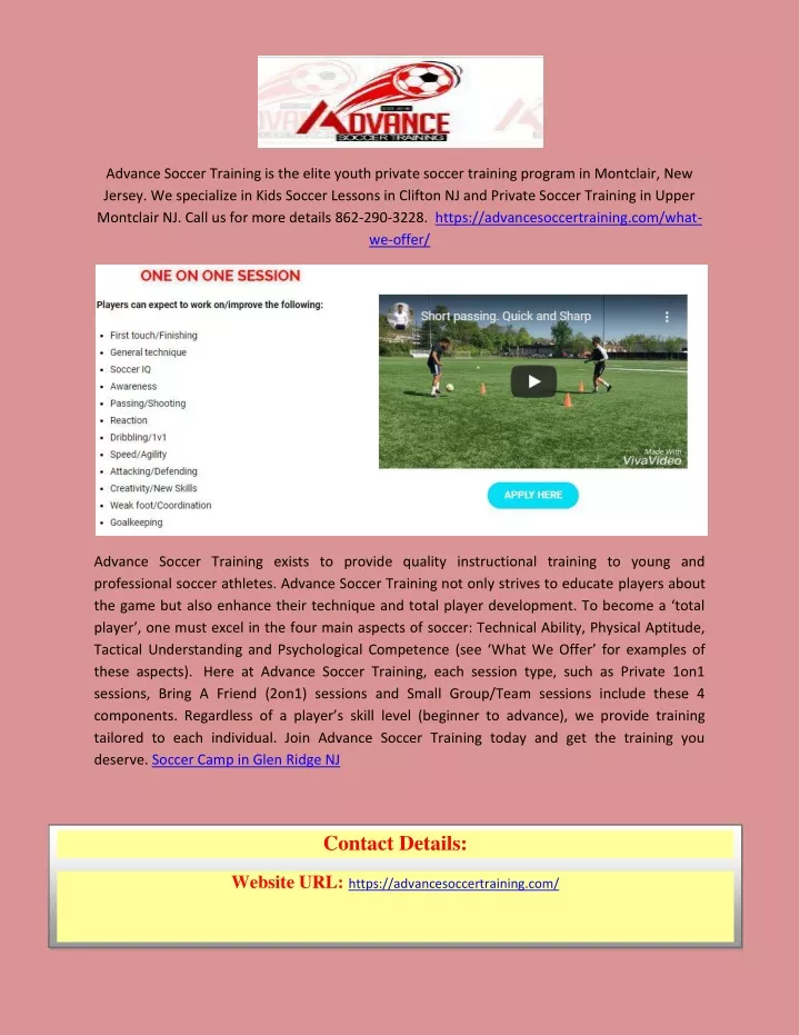advance soccer training is the elite youth
