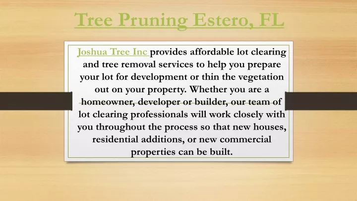 tree pruning estero fl
