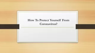 how to protect yourself from coronavirus