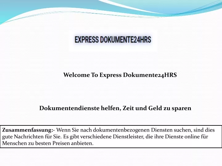 welcome to express dokumente24hrs