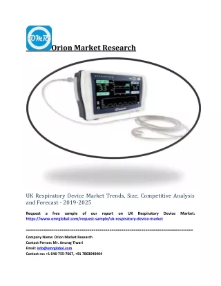 UK Respiratory Device Market Trends, Size, Competitive Analysis and Forecast - 2019-2025