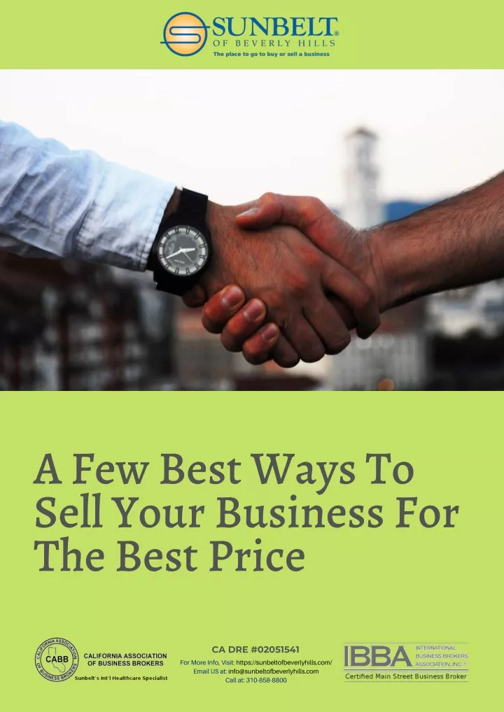 a few best ways to sell your business