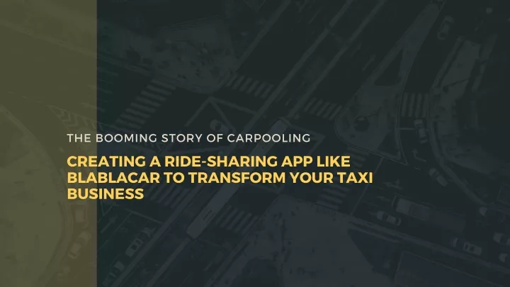 the booming story of carpooling