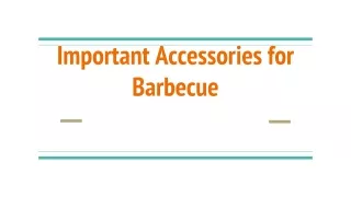 important accessories for barbecue