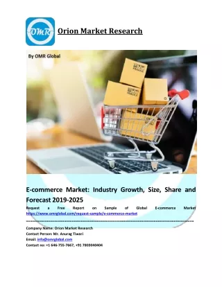 E Commerce Market Trends, Size, Share, Growth, Trend Analysis and Forecast 2019-2025