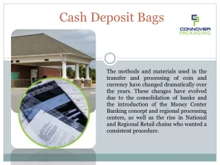 Cash Deposit Bags Online | Connover Packaging