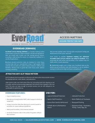 EverBlock Flooring - Access Mat Brochure