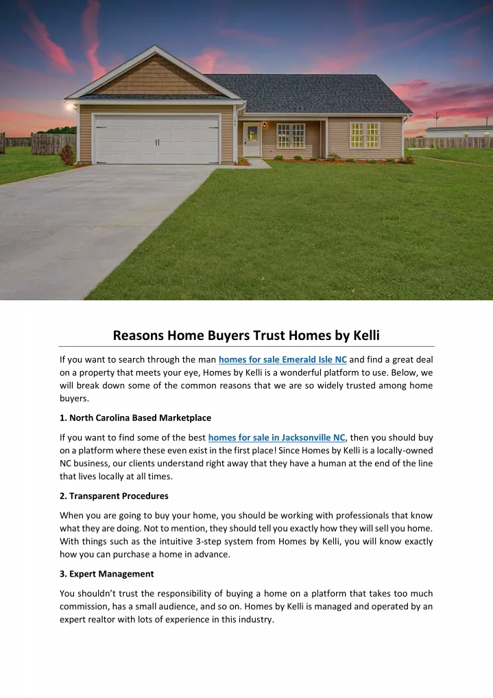 reasons home buyers trust homes by kelli