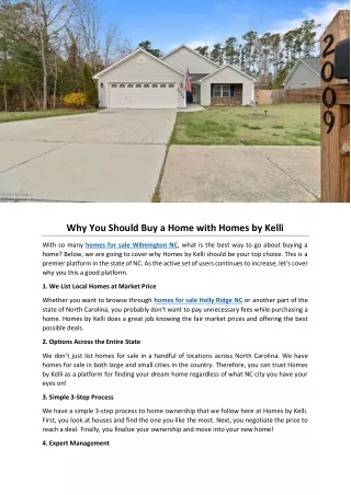 Why You Should Buy a Home with Homes by Kelli