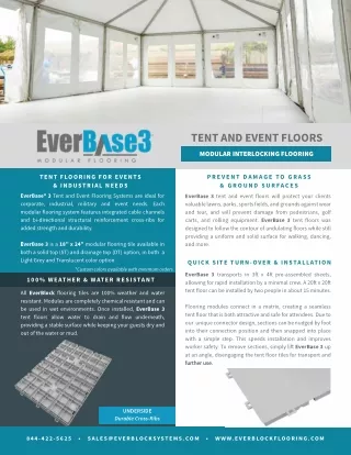 EverBlock Flooring - Tent Floor Brochure