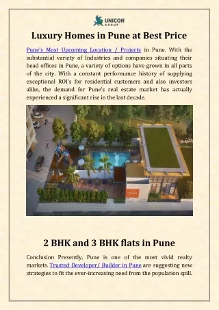 luxury homes in pune at best price