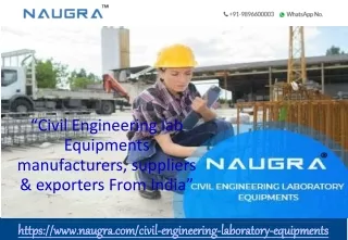 Civil Engineering Lab Equipments Suppliers India