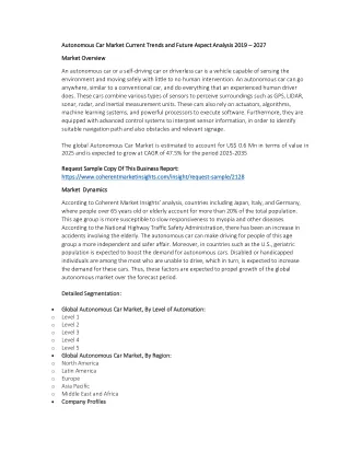 autonomous car market autonomous car market