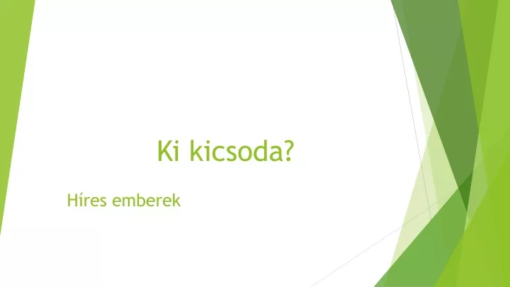 ki kicsoda