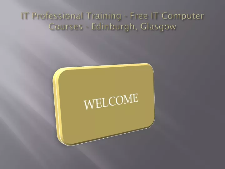 it professional training free it computer courses edinburgh glasgow