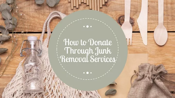 how to donate through junk removal services