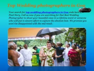 Top Wedding photographers in Goa