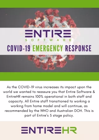 Entire Software COVID-19 Emergency Response | EntireHR