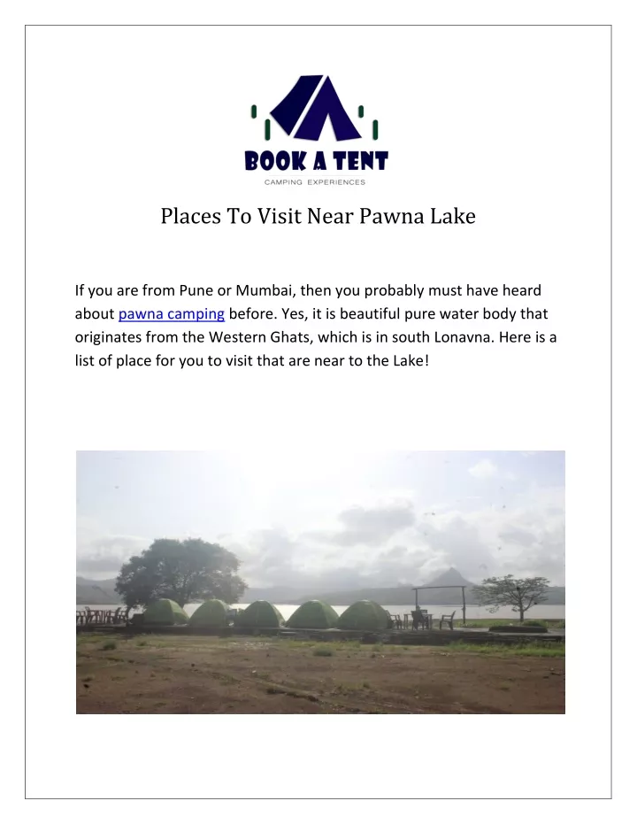 places to visit near pawna lake