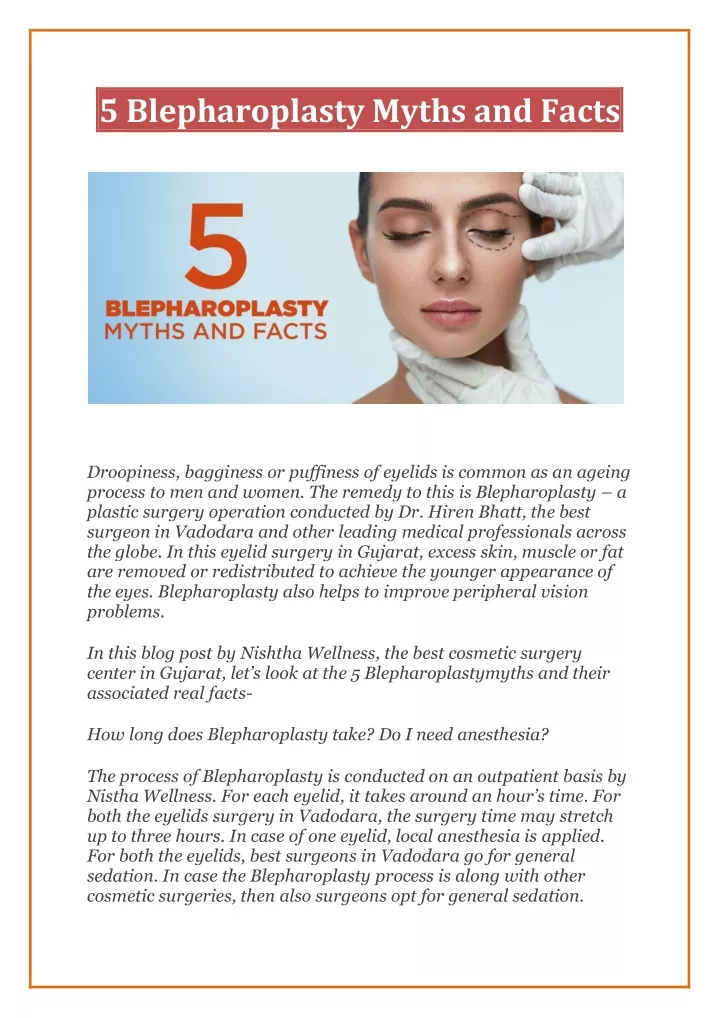 5 blepharoplasty myths and facts