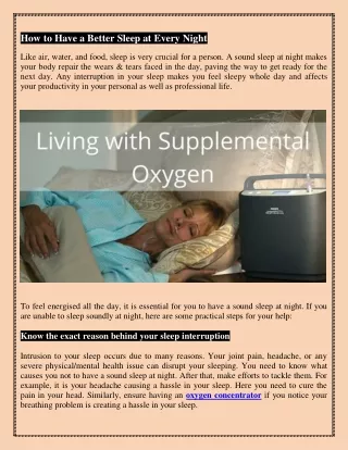 how to have a better sleep at every night like