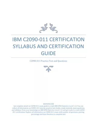 ibm c2090 011 certification syllabus