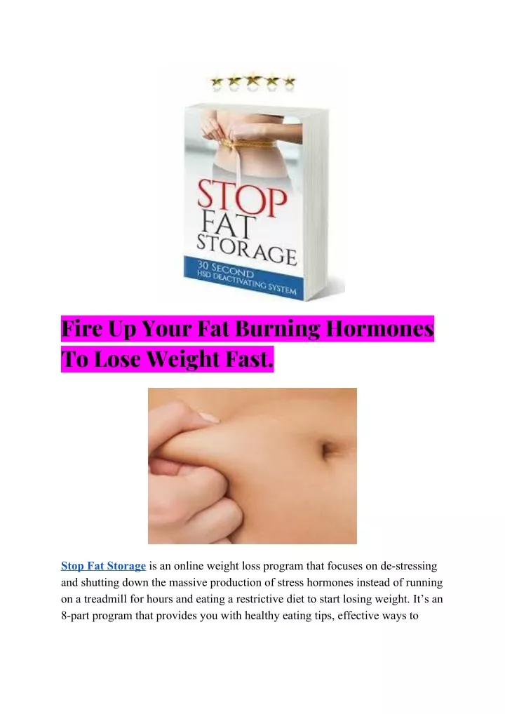 fire up your fat burning hormones to lose weight