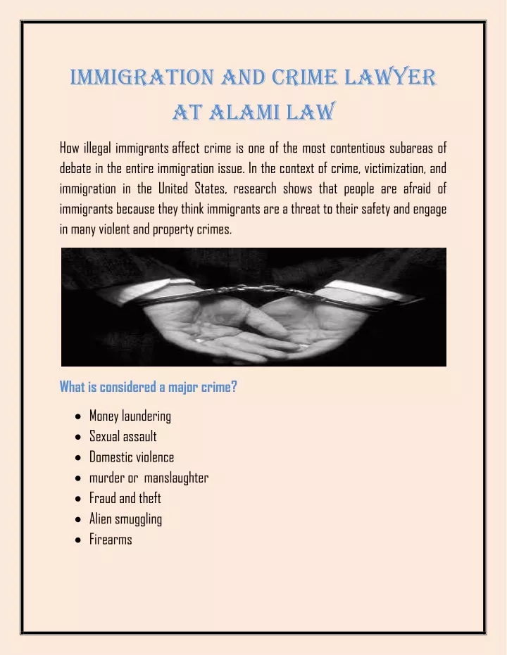 immigration and crime lawyer at alami law