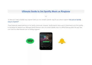 How to Use Spotify songs as iPhone or Android Ringtone