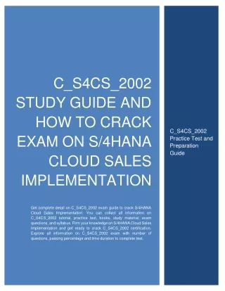 c s4cs 2002 study guide and how to crack exam