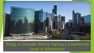 What to Know Before Signing a Commercial Lease