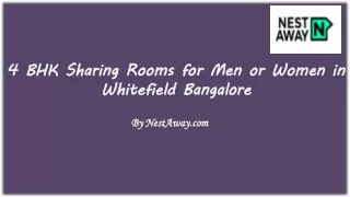 4 BHK Sharing Rooms for Men or Women at ₹9000 in Whitefield, Bangalore