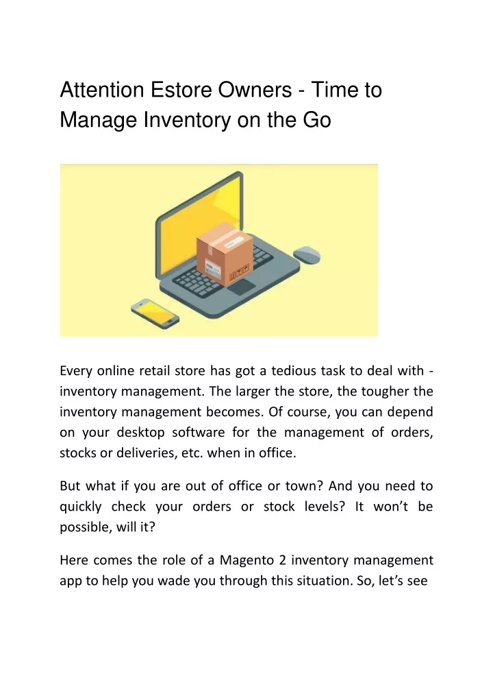 attention estore owners time to manage inventory on the go