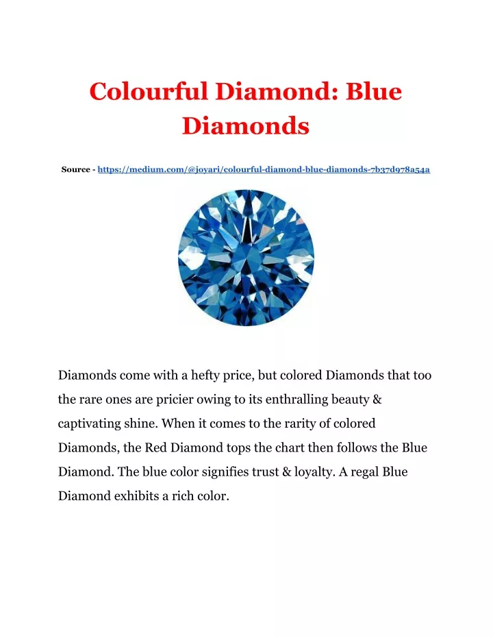 colourful diamond blue diamonds
