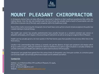 mount pleasant chiropractor