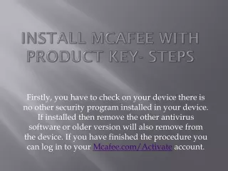 McAfee.com/setup