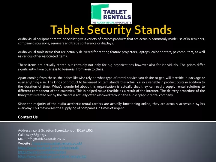 tablet security stands