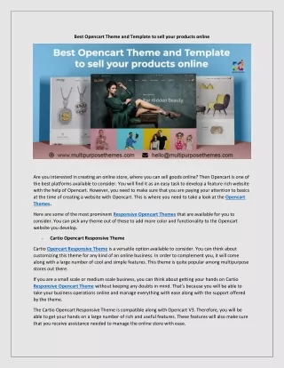 best opencart theme and template to sell your
