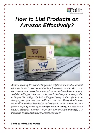 how to list products on amazon effectively