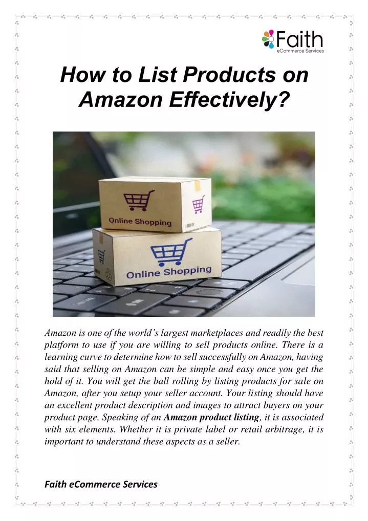 how to list products on amazon effectively