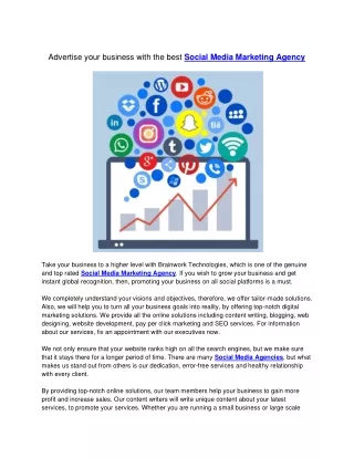 Advertise your business with the best Social Media Marketing Agency