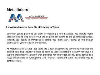 meta link tx
