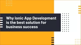 Why Ionic App Development is the best solution for business success
