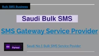 Bulk SMS Business | Saudi Bulk SMS Gateway Service provider