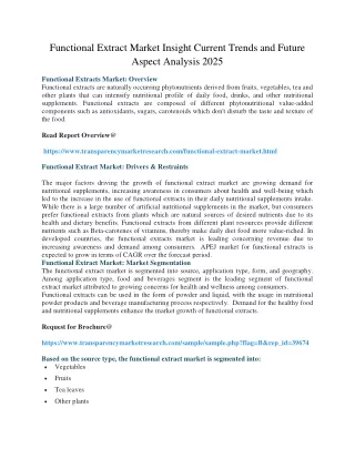 functional extract market insight current trends