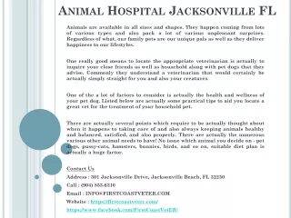 animal hospital jacksonville fl