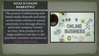 WHAT IS ONLINE MARKEITNG?