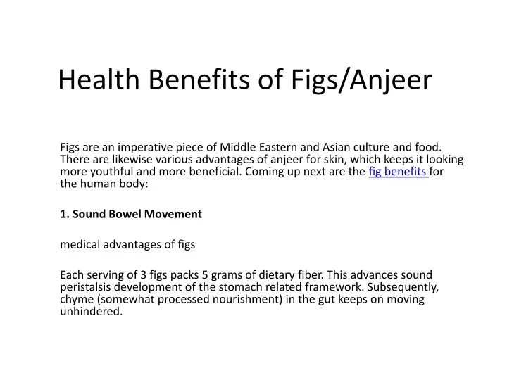health benefits of figs a njeer