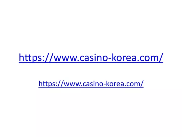 https www casino korea com