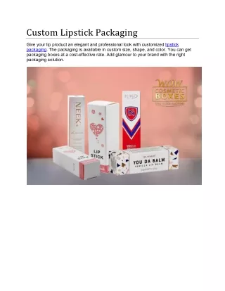 custom lipstick packaging